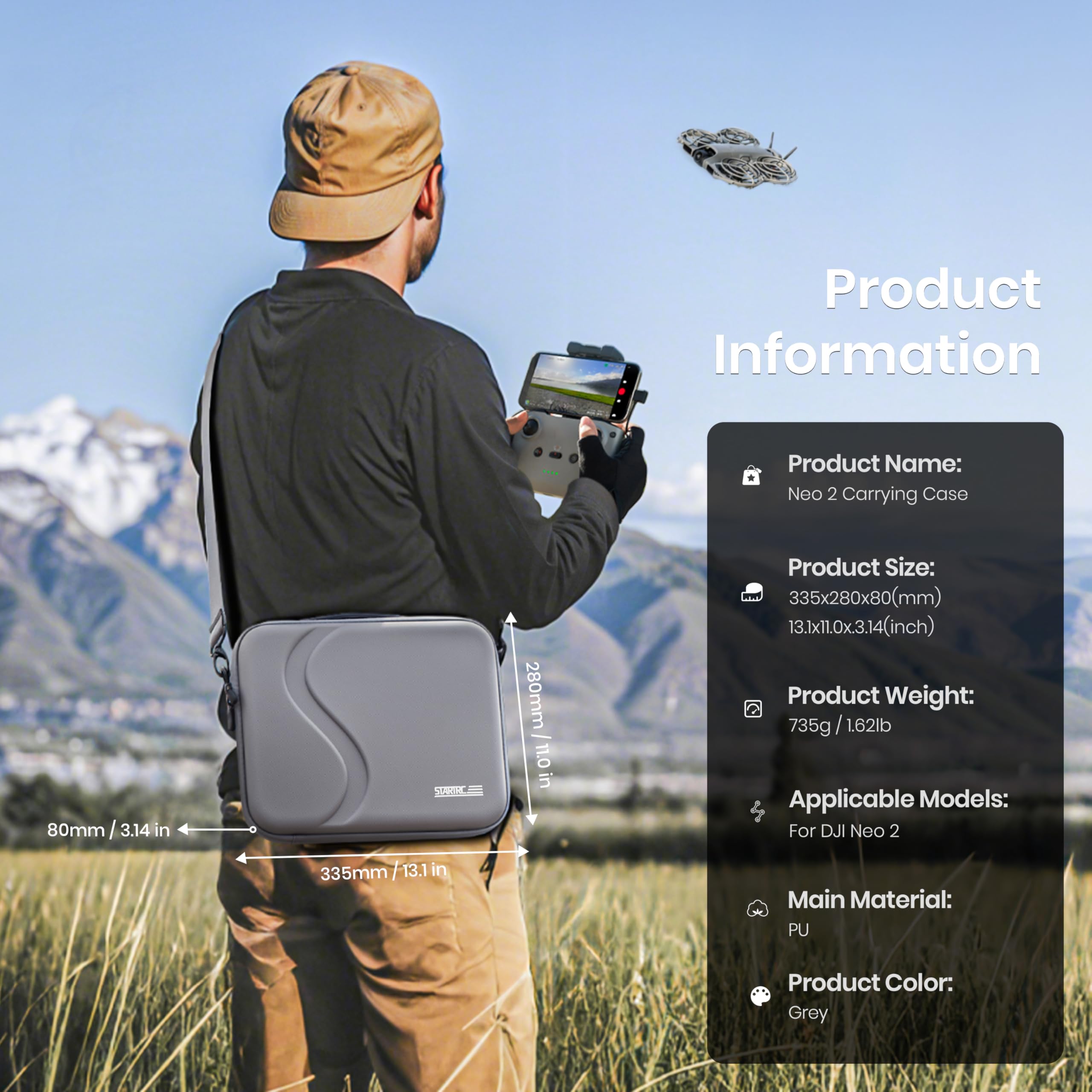 Drone Controller Hood - Estuche de Transporte para Accesorios DJI