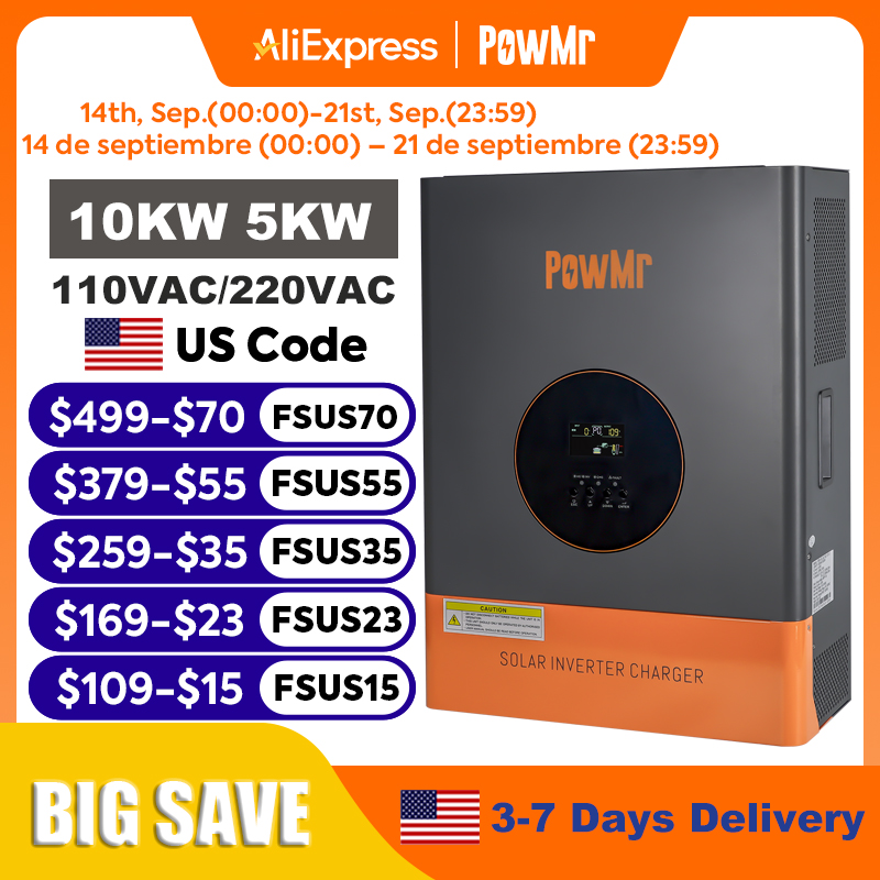 Drone Solar Charger - Inversor de Fase Dividida PowMr de