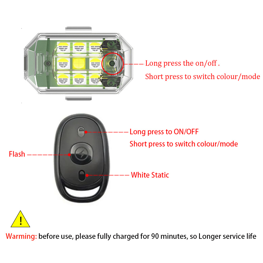 2/4 Luces LED Estroboscópicas  - Drone Beacon Light reseña y precio